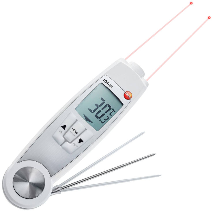 Thermomètre 2-en-1 étanche - infrarouge et pénétration - -50 à +250°C - EN13485 HACCP