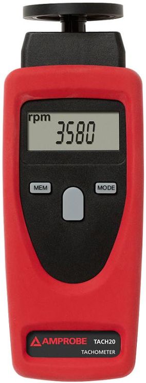 Tachymètre portable avec et sans contact, 1-99999 rpm