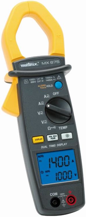 Pince multimètre TRMS 1400V/1400A AC;1000V/1000A DC, bi-afficheur 10000 pts,
