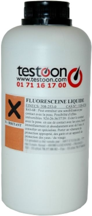 Fluoresceine liquide pour diagnostic assainissement, bouteille de 1L
