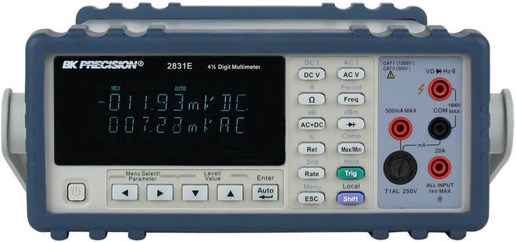 Multimètre de table TRMS AC+DC 20000 points, 750/1000 V AC/DC, 20A AC/DC, 0.03%, USB, SCPI