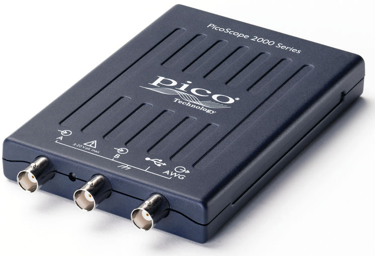 Oscilloscope USB de poche 2 voies, 10MHz, 100MEch/s, 8kpts & géné arbitraire100kHz - sans sondes