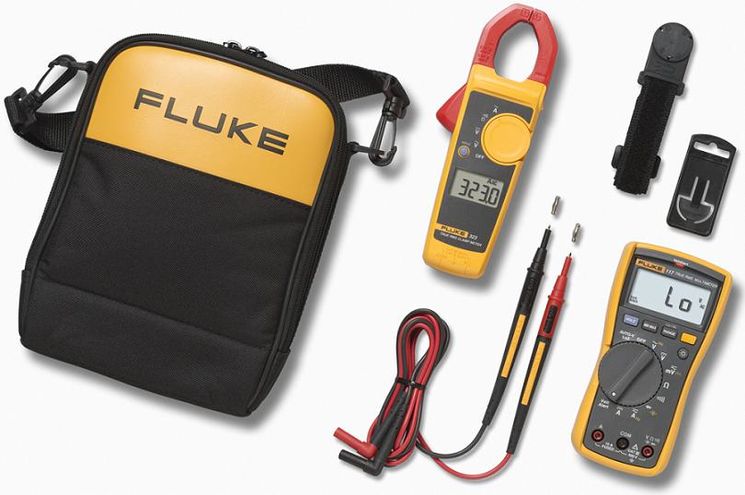 Combo kit électricien: multimètre Fluke 117 + Pince de courant Fluke 323 + acessoires