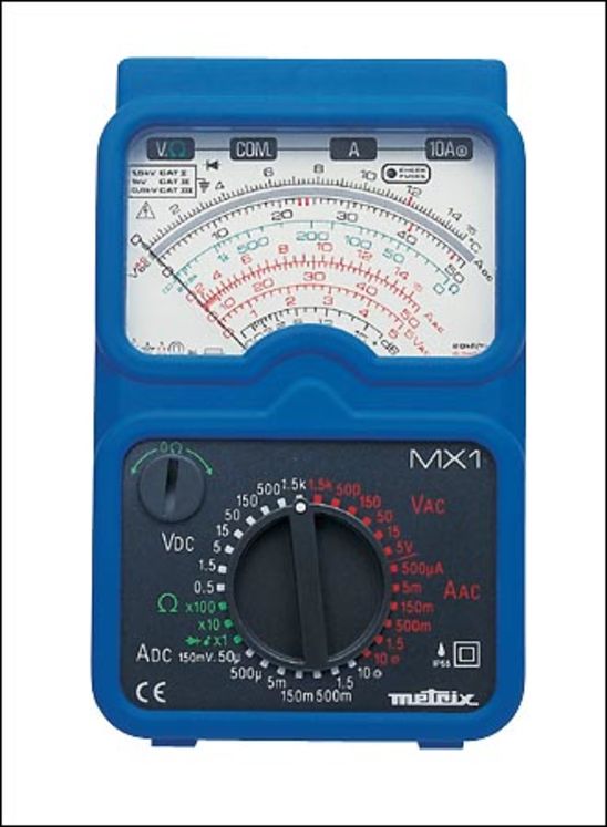 Multimètre analogique portable; 1500V AC/DC, 10A AC/DC, classe 2