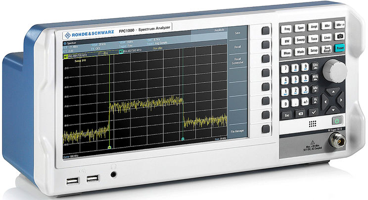 Kit de mesure EMI1 -> Analyseur de spectre FPC1000 5kHz à 1GHz avec Mode récepteur EMI et préampli installés