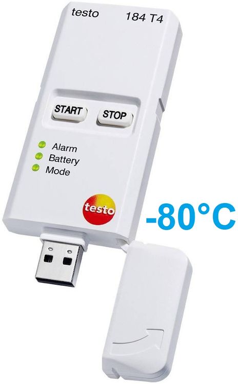 Enregistreur de données USB pour des températures jusqu´à -80° - pour vaccins, produits pharmaceutiques...
