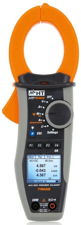Pince wattmètre monophasé, TRMS, Cos Phi, W, VA, VAR, THD, Wi-Fi, 45mm max.