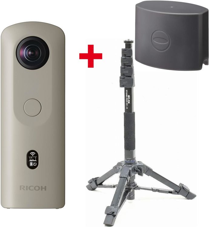 Caméra sphérique 360° - Capteur 1/2.3" (x2), 12 Mpx - photos 5K, vidéos 4K - 14 Go - Bluetooth, WiFi - Pack business SP2