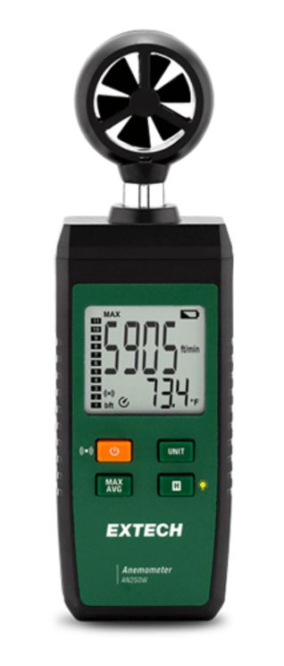 Thermo-anémomètre à hélice - 0-30 m/s - Bluetooth - Exview app