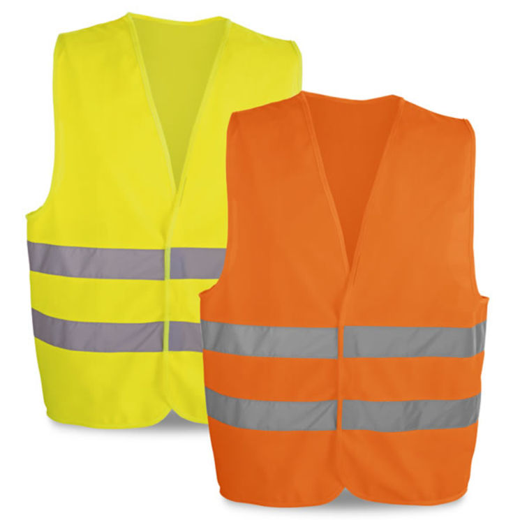 Gilet refléchissant de sécurité - EN471 - Couleur (jaune ou orange) et  taille (L, XL, XXL) au choix | TESTOON