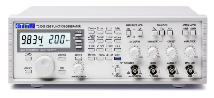 Générateur de fonction analogique, fréquencemètre, 10MHz, 20Vpp, atténuation -60dB