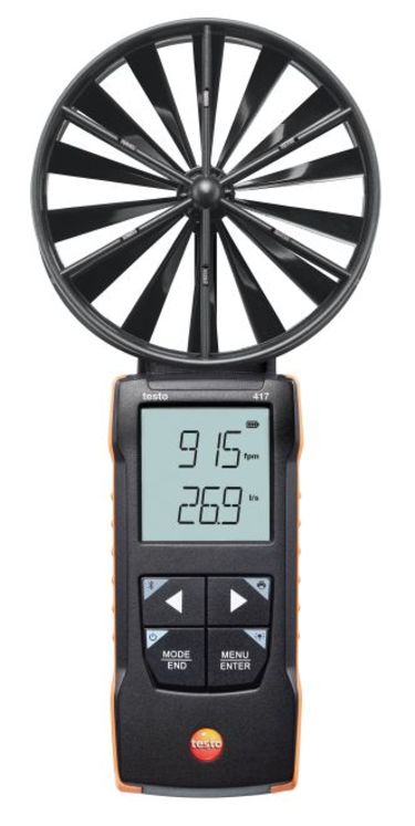 Anémomètre à hélice diam.100 mm - 0,3 à 20 m/s - Bluetooth, iOS, Android