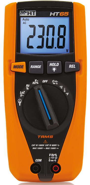 Multimètre numérique TRMS - 1000V AC, 1500V DC - entrée pour pince de courant