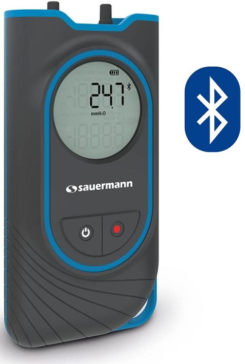Micro-Manomètre Portable Différentiel - +-150hPa (15000Pa), 1.5%+20Pa - Ecran 1 ligne - bluetooth - app smartphone