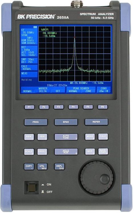 Analyseur de spectre numérique portable 50k-8.5GHz, -60/+10dBm