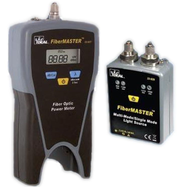 Kit test fibre optique, photomètre (850,1300/1310,1490,1550 nm) & source multimode/monomode