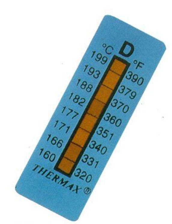 Jeu de 10 rubans thermomètre irréversible 8 températures
