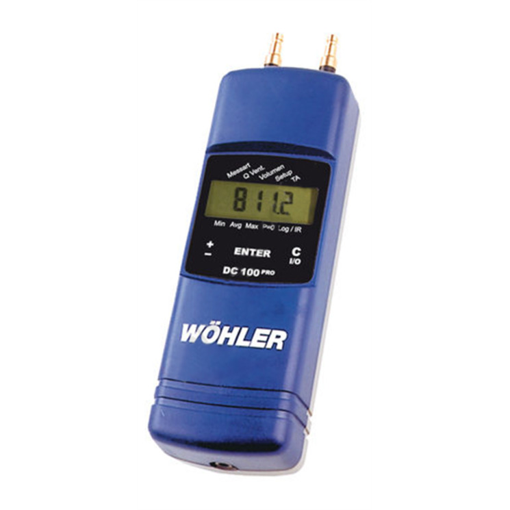 Manomètre multifonction de précision Wöhler DC 100 Pro, Kit Pitot
