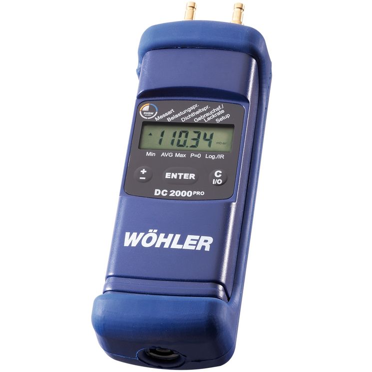 Manomètre enregistreur multifonctions Wöhler DC 2000 Pro, 1Pa à 2bar