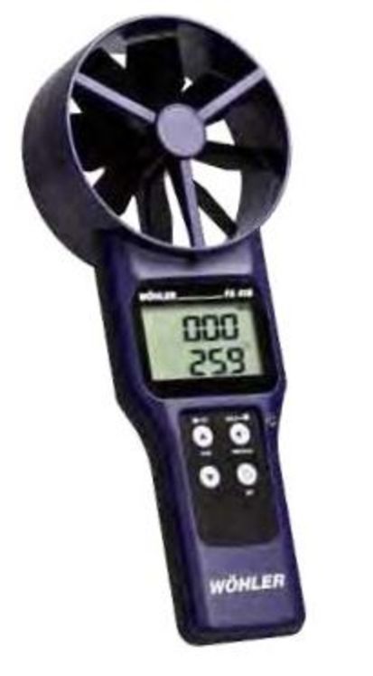 Thermo-anémomètre à hélice diam.100mm - 0.2-30 m/s - débit aux cônes