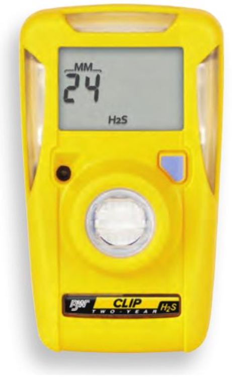 BWClip H2S avec seuils d'alarmes 1.6ppm basse et 3.2ppm haute
