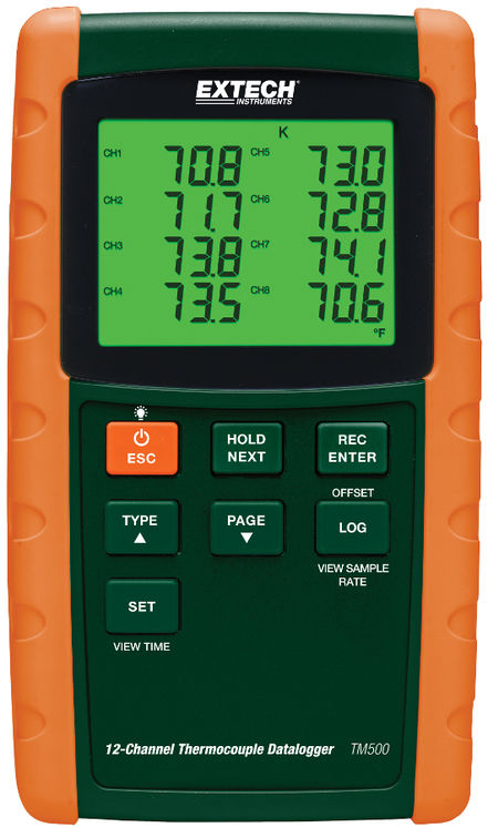 Thermomètre 12 voies thermocouples, Enregistrement carte SD