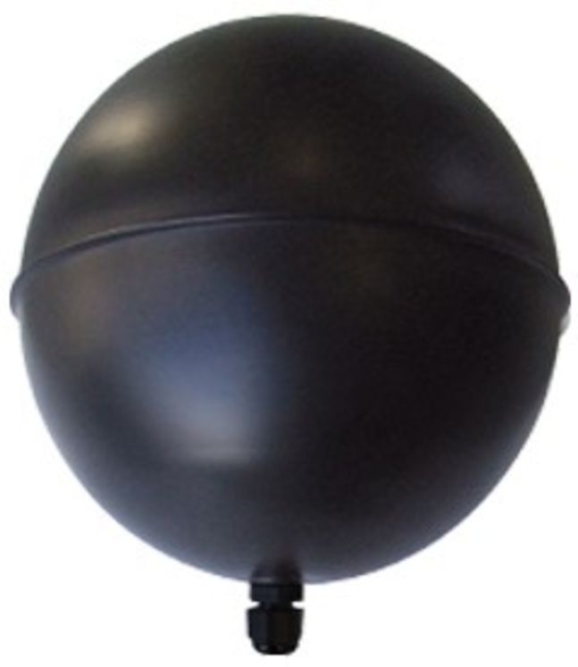 Boule noire 70mm avec presse étoupe pour sondes de température diam.2-7mm - NF ISO 7726
