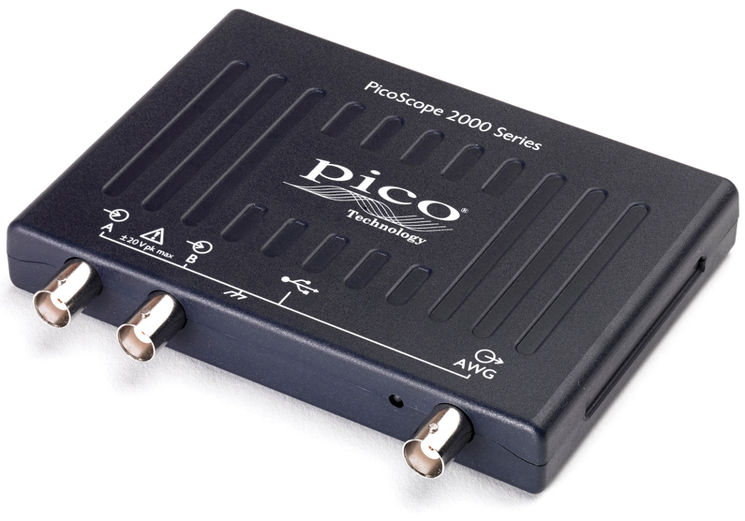 Oscilloscope USB de poche 2 voies, 50MHz, 500MEch/s, 32Mpts & géné arbitraire - avec sondes