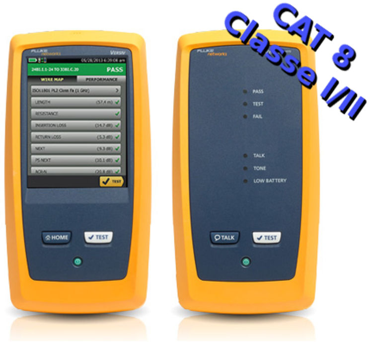 Certificateur de câbles cuivre, CAT 3/4/5/5e/6/6a/8, classes C/D/E/EA/F/FA/I/II, 2GHz