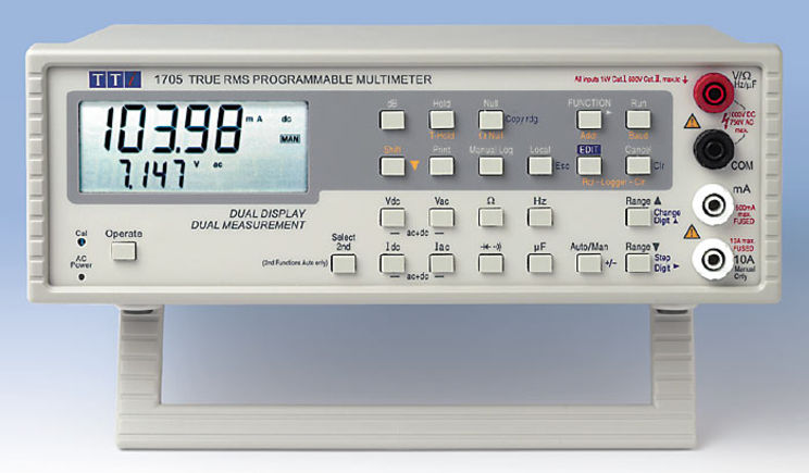 Multimètre numérique de table programmable TRMS, 2x 12 000 points, 0.04%, 750/1000V AC/DC, 10A AC/DC