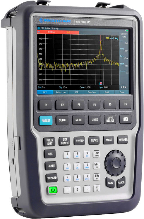 Analyseur de câbles et antennes 1 port ZPH 4GHZ options incluses: extension de fréquence à 4GHz, GPS, analyse spectrale