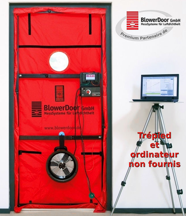 Porte soufflante petits volumes, ISO 9972 (RT2012, BBC), de 5 à 2300 m3/h - Etalonnage COFRAC (ou équ. EUR)