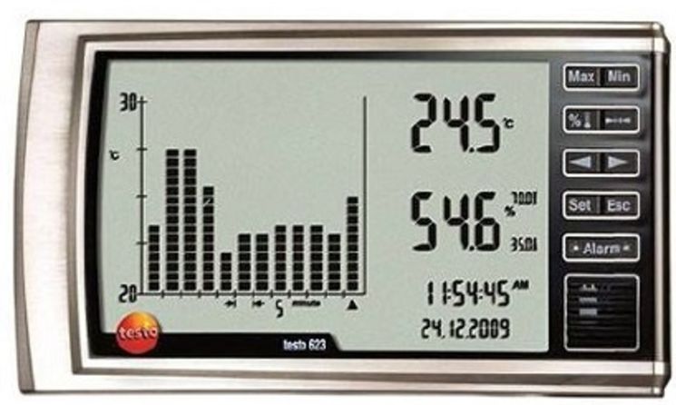 Enregistreur Thermo-hygromètre graphique avec alarmes -10 à +60 °C - 0 à 100 %HR