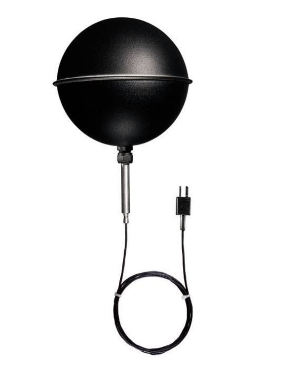 Sonde boule noire pour thermomètre - thermocouple type K classe 1 (+-1.5°C) - Diam.150mm - NF ISO 7726