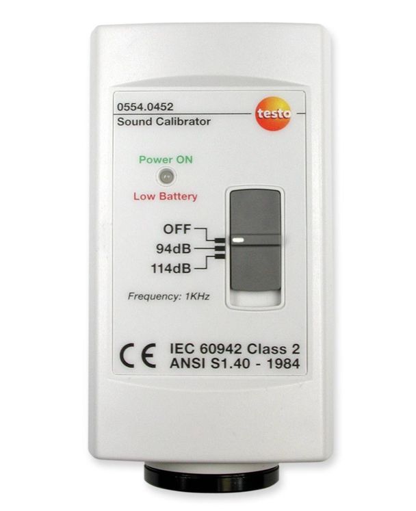 Calibrateur acoustique Classe 2 - 94 et 114dB, 1kHz - Pour Sonomètres/dosimètres avec micro 1/2 ou 1 pouce