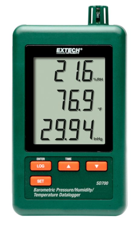 Enregistreur de pression atmosphérique (baromètre), température et humidité