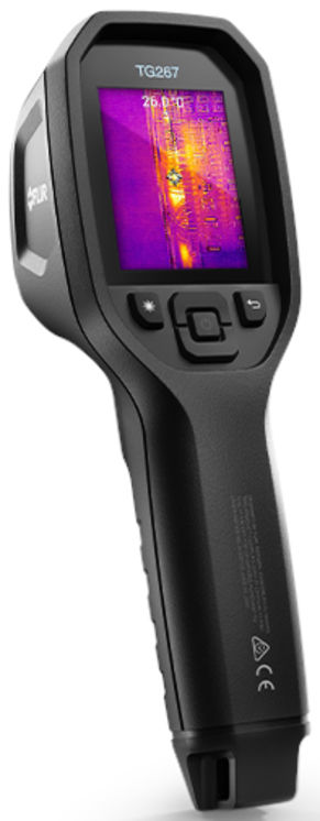 Thermomètre à image thermique, visée laser rond, -25 à +380°C, +-1.5/3°C, 160x120,  57°Vx44°H - MSX - Bluetooth, USB