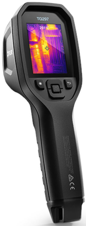 Thermomètre à image thermique, visée laser rond, -25 à +1030°C, +-1.5/3°C, 160x120,  57°Vx44°H - MSX - Bluetooth, USB