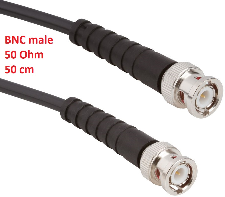 BNC male cable 50Ohm 50cm