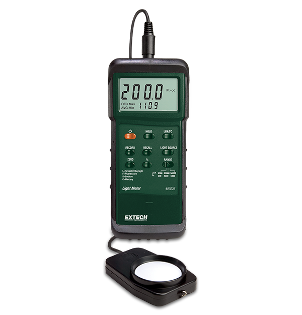 EXTECH 407026 - achat luxmètre à usage intensif avec interface PC | Testoon